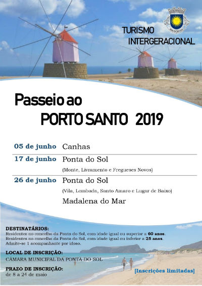 Passeio Intergeracional ao Porto Santo: Esgotado no 1º dia de inscrições